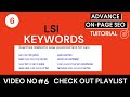 LSI keywords | What is lsi keyword | How to find lsi keywords | on page seo tutorial | Part 6