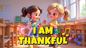 I am Thankful 🎵🎧| A Song for Kids about Thankfulness 💕| A Thanksgiving Song l Gratitude for Kids 🌈