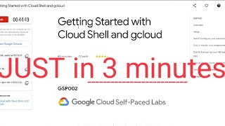 Getting started with cloudshell and gcloud [GSP002] | Qwiklabs | Google cloud