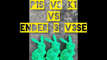 Ender 3 v3 se vs Bambu lab p1s vs Creality K1