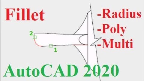 Học AutoCAD 2020 Tutorial Video: Lệnh Fillet Multiple (F) - Bo tròn Đối tượng trong AutoCAD