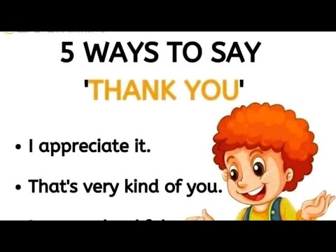 5 Ways to say Thank you - YouTube