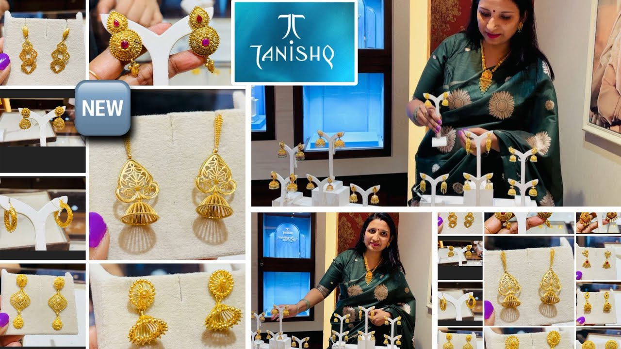 Tanishq New 🔥Stunning Gold Jhumka Earrings with price |Tanishq Stylish gold earrings designs|Tanishq