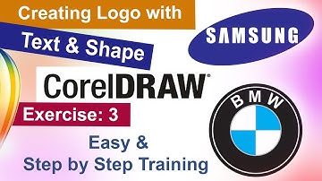 Creating Logo with Text and shape in Corel Draw Exercise No. 3 | YN Tutor
