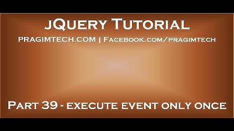 jquery execute event only once