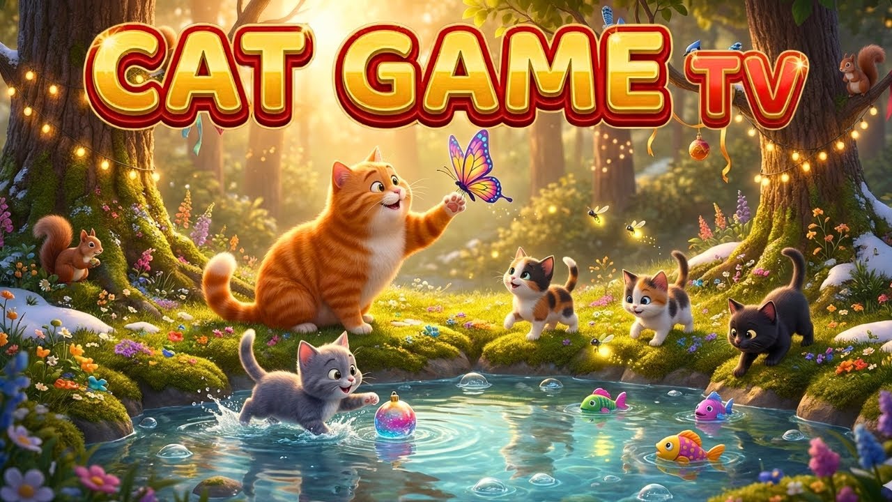 💖NEW YEAR 2026: CAT TV 🔔Stimulating Cat Games Livestream 12H For Cat😼Calming Piano Music For Cats