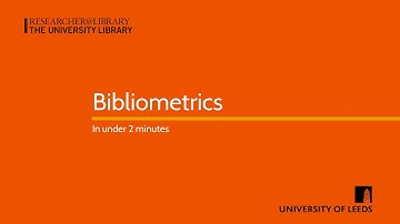 Bibliometrics in under 2 minutes