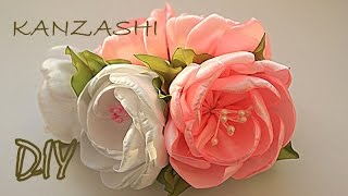 🌺 Цветы на Торжество Своими Руками / Канзаши Мастер Класс / Kanzashi Master Class / DIY