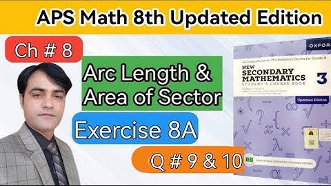 Exercise 8A Q 9 & 10 II APS Maths 8th II New Secondary Mathematics Book 3 Updated Edition #taleem