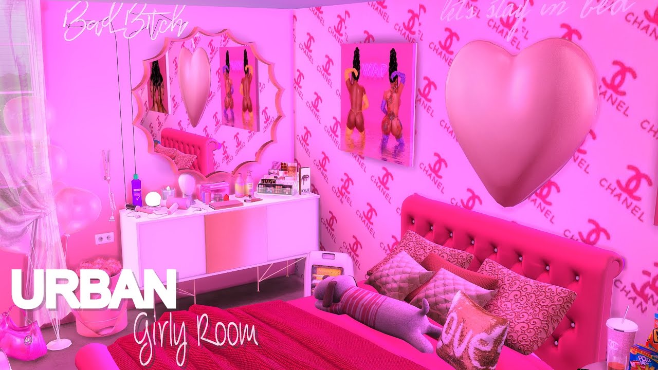 GIRLY PINK ROOM CAS BACKGROUND DOWNLOAD | THE SIMS 4 - YouTube