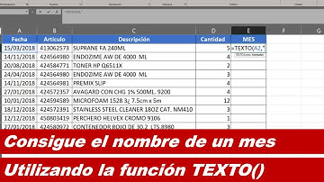 📅 COMO OBTENER EL NOMBRE DEL MES CON LA FUNCIÓN TEXTO