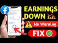 Facebook Page Earnings Drop Without Warning 😱 | New Policy Explained (2026)