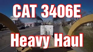 Heavy Hauling an Old D8H  CAT 3406E  Straight Pipes