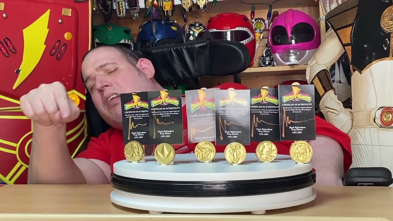 ARRAN REVIEWS ALL 6  POWER COINS FROM MARK A. RICHARDSON PROP MASTER FOR PR MADE FROM ORIGINAL MOLDS