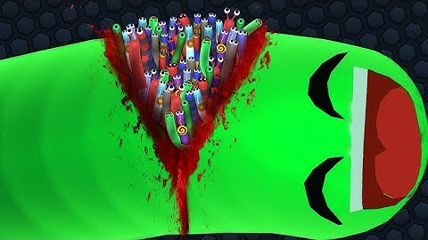 Slither.io 1 Hacker Snake vs 10000 Troll Snakes Epic Slitherio Gameplay