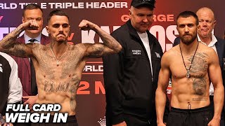 Vasiliy Lomachenko vs George Kambosos Jr • Full Card Weigh In & Face Offs