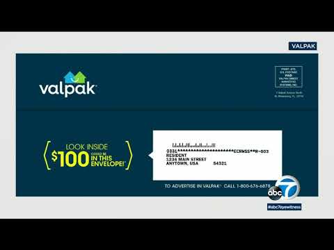 Valpak mailing out $100 checks in some of its coupon envelopes | ABC7