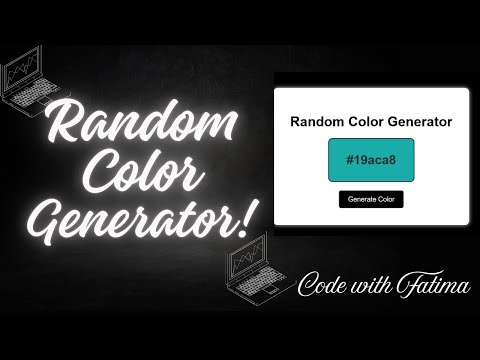 Build a Random Color Generator using HTML, CSS & JavaScript | JavaScript Mini Project