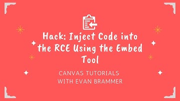 Hack - Inject Code into the RCE Using the Embed Tool