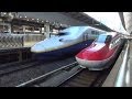 【HD 5.1ch】 Japanese bullet train 東北・上越新幹線など... 東京駅ホームから撮影