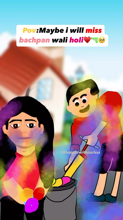 Happy Holi❤️🔫 #shorts #trending #holi #animation #memories #youtubeshorts