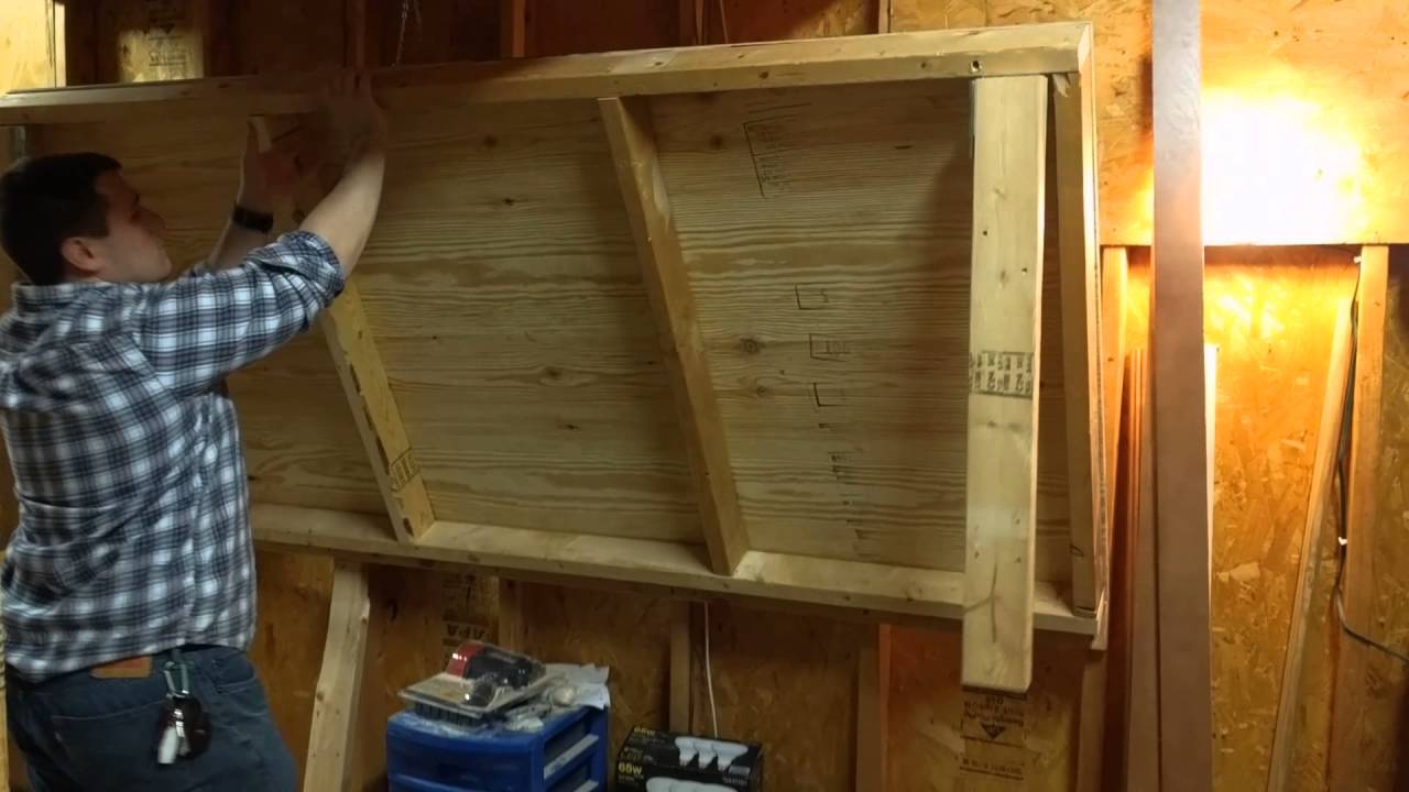 Folding up and down workbench - YouTube