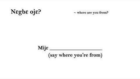 Mihe Sane - About Me/Myself: How to introduce yourself in Gã