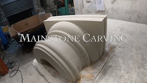 Stonemasonry - MAINSTONE CARVING - Moulded Capital. Banker masonry, stone carving, limestone, craft.