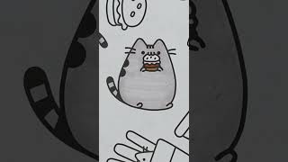 Beginner Coloring with Alcohol Markers✨  #easydrawing #coloring #cat #alcoholmarkers #pusheen #cute