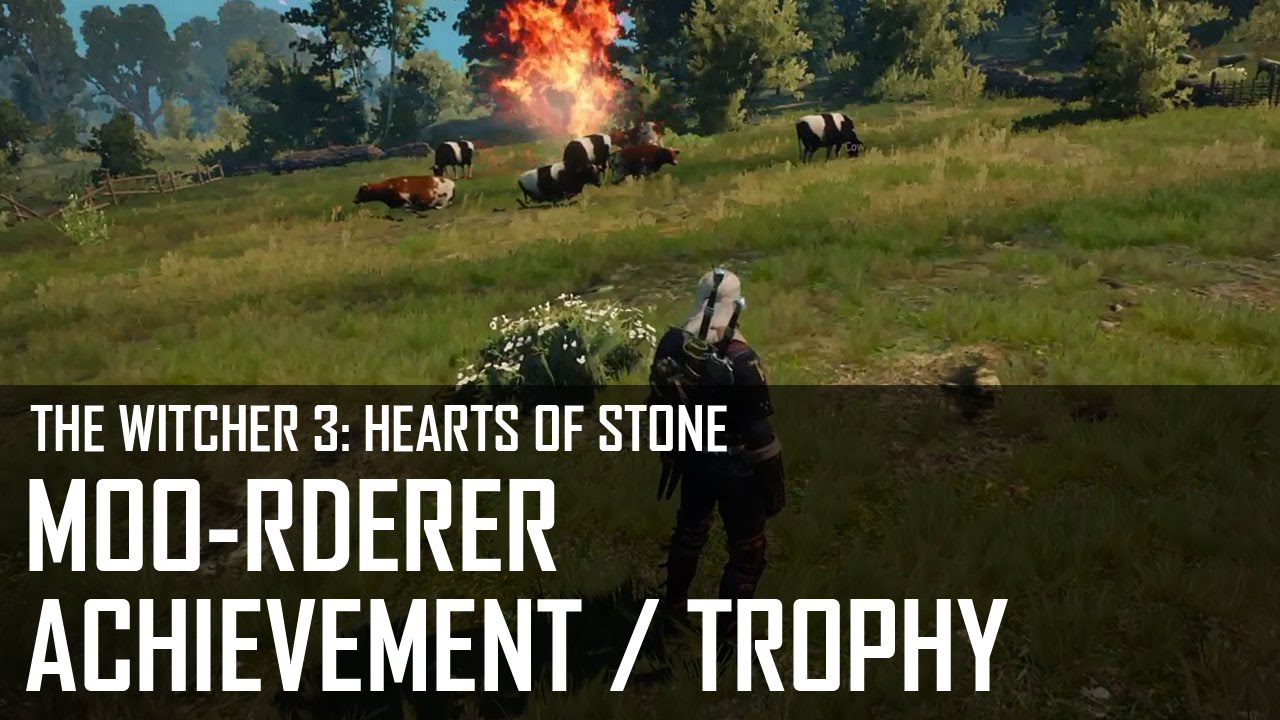 The Witcher 3 Hearts of Stone - Moo-rderer achievement / trophy - YouTube