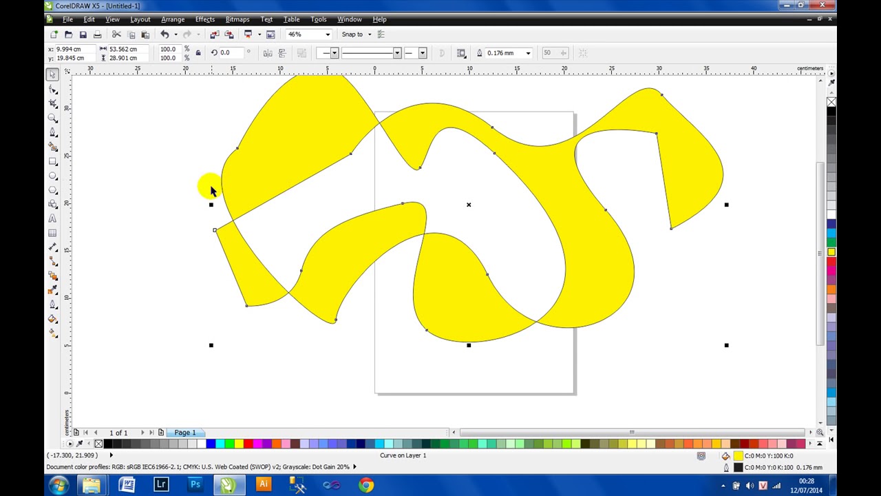 Bài 3 Vẽ cờ Olympic bằng phần mềm Corel Draw X7