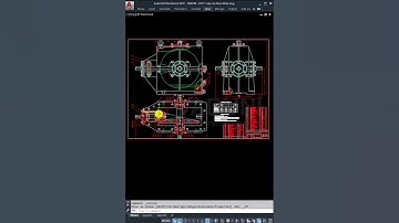 Bản vẽ hộp giảm tốc 1 cấp bánh răng nón tham khảo #vadunishort #họcautocad