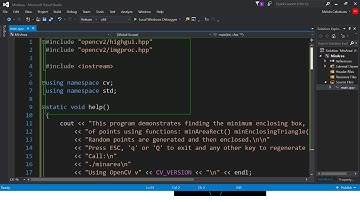 [OpenCV in Windows] MinArea Enclosure Sample