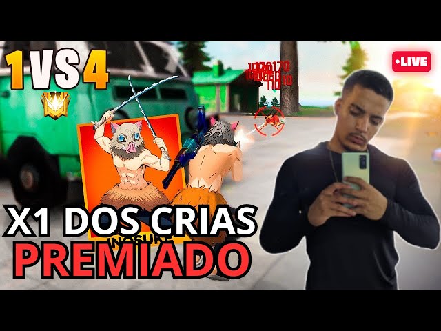 🔥 X1 DOS CRIAS PREMIADO AO VIVO - SALAS PERSONALIZADAS COM INSCRITOS, 4X4  🔥 FREE FIRE AO VIVO 🔥 