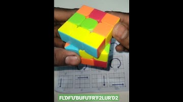 Twisted chicken feet pattern in 3x3 rubix cube #youtubeshorts