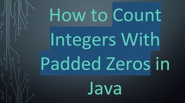 How to Count Integers With Padded Zeros in Java
