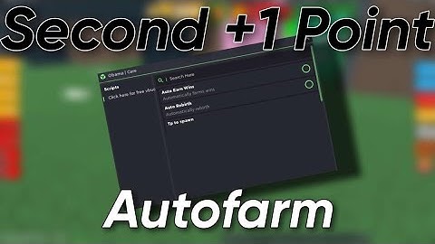 Roblox Every Second You Get +1 Points Autofarm GUI Script/Hack - AUTO WINS, REBIRTH MORE!