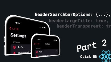 Quick RN 4 - iOS large title header with Search Bar