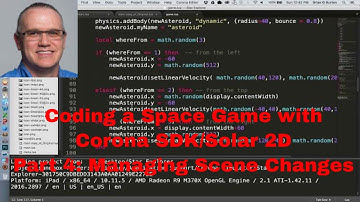 Solar2D & Corona SDK Guide: Building a space game Part 4 - Scene Management