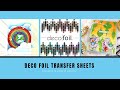 Presenting deco foil transfer sheets  available in over 50 colors
