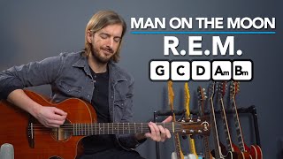 R.E.M. - MAN ON THE MOON Guitar Lesson Tutorial