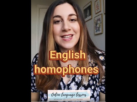 Parole omofone in inglese - pronuncia e spelling