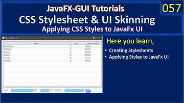 Apply CSS StyleSheet to JavaFx UI Screen | JavaFx GUI Tutorial #57