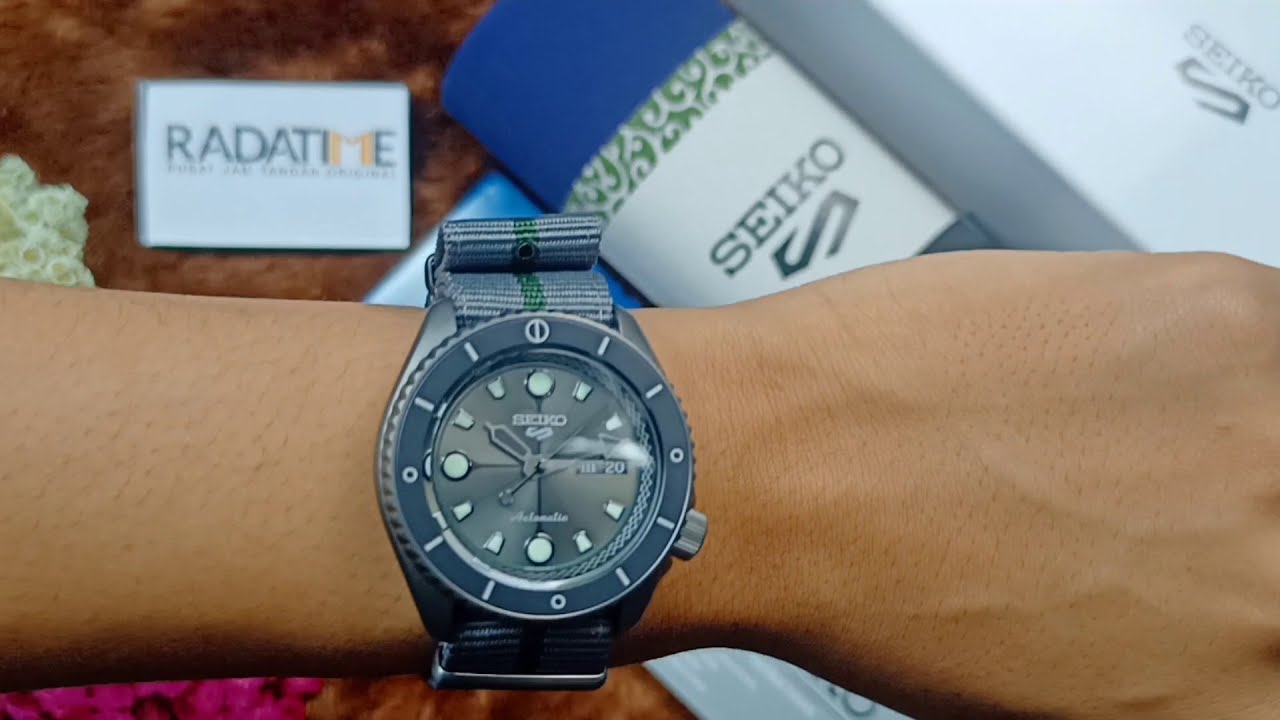 Seiko 5 Sports Shikamaru Gray Dial Gray Canvas - YouTube