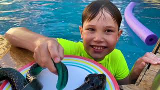 Jelly vs Inflatable Challenge from Max and Katy