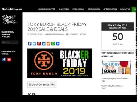 Tory Burch Black Friday 2019 Sale Preview - YouTube