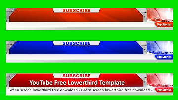 Green Screen Youtube Lowerthird Design | No Copyright