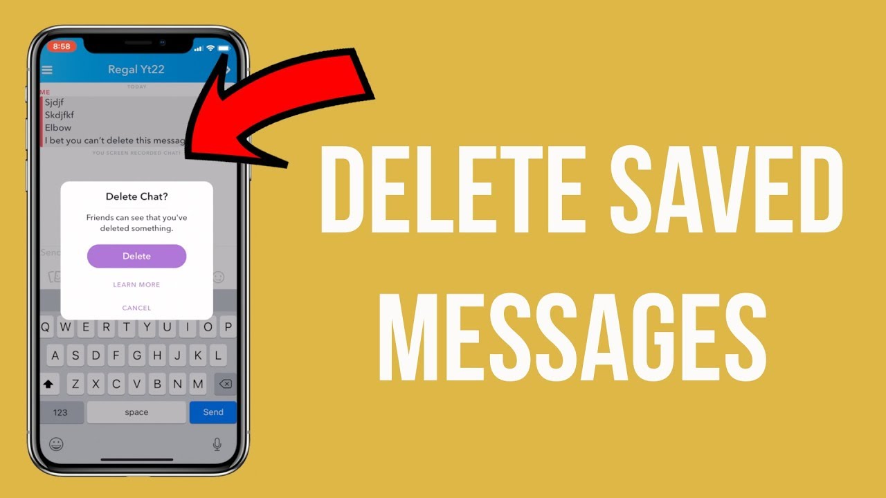 How To Delete A *SAVED* Snapchat Message (Delete All SAVED Snapchat  Messages)