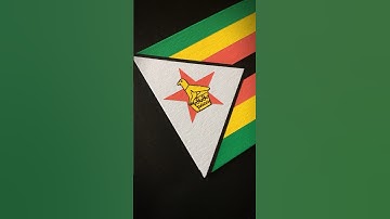 ZIMBABWE 🇿🇼 Flag Drawing #africa #flags #posca #drawing