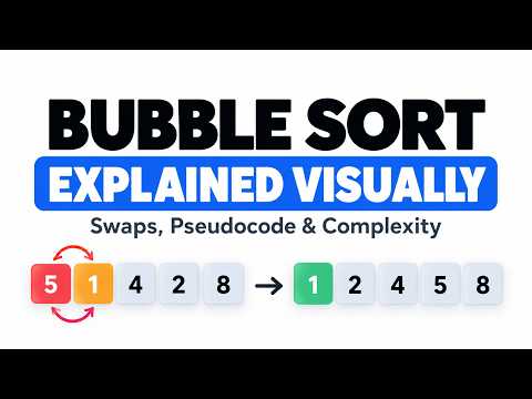 Bubble Sort Explained Visually | Swaps, Pseudocode & Complexity